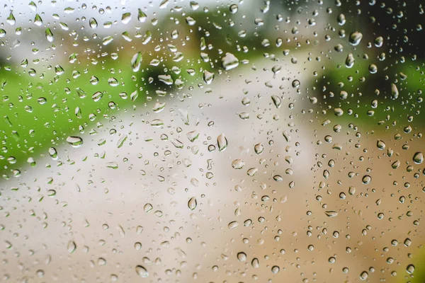 Gotas Lluvia Día Otoño Vaso — Foto de Stock