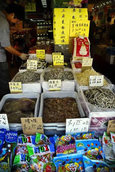 Nova York Eua Outubro 2018 Loja Comida Tradicional Asiática Chinatown — Fotografia de Stock