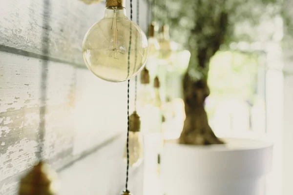 Nice Transparent Light Bulb Decorate Living Room — Stock Photo, Image