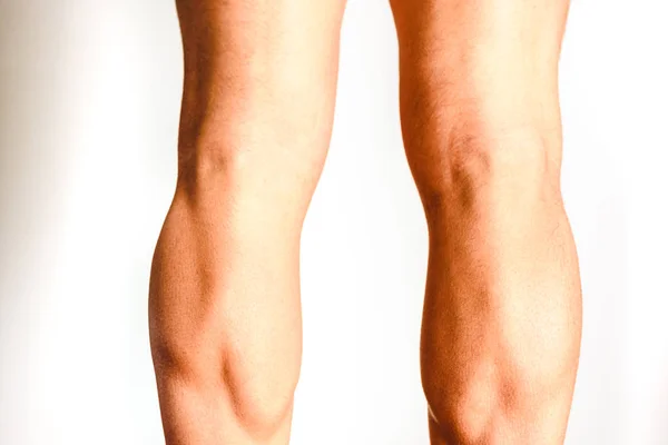 Otot Kaki Posterior Soleus Dan Otot Gastrocnemius Foto Seorang Atlet — Stok Foto