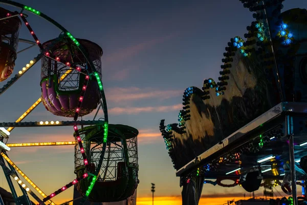 Valencia Spanje December 2018 Kerst Kermis Schemering — Stockfoto