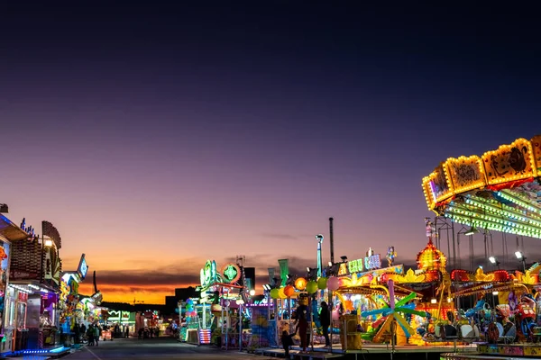 Valência Espanha Dezembro 2018 Feira Natal Entardecer — Fotografia de Stock