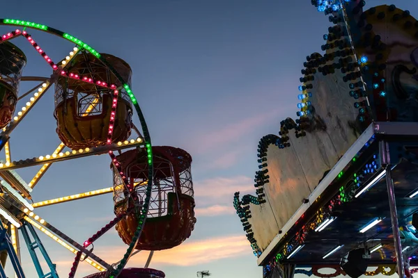 Valencia Spanje December 2018 Children Reuzenrad Versierd Met Veel Licht — Stockfoto