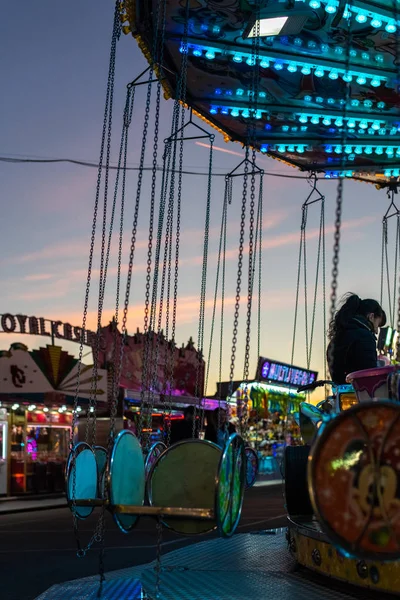 Valencia Spanje December 2018 Children Reuzenrad Versierd Met Veel Licht — Stockfoto