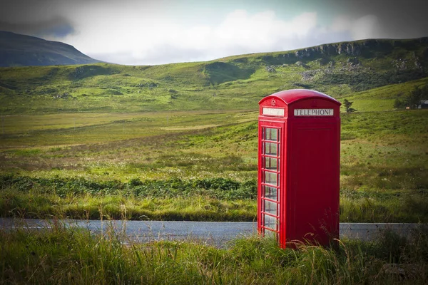Typische Rode Engels Telefoon Vak Een Landelijk Gebied Buurt Van — Stockfoto