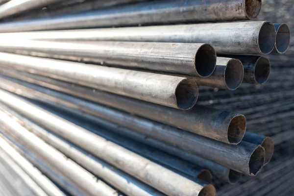 Stack Steel Pipes Construction Scaffolding — Stock Photo, Image