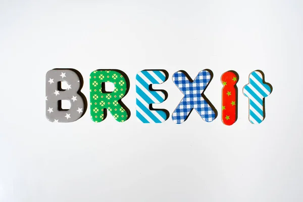 Mot Brexit Écrit Avec Des Aimants — Photo