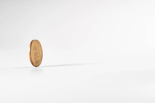 Dollar Coin Rotating White Background Concept American Economy — Stock Photo, Image