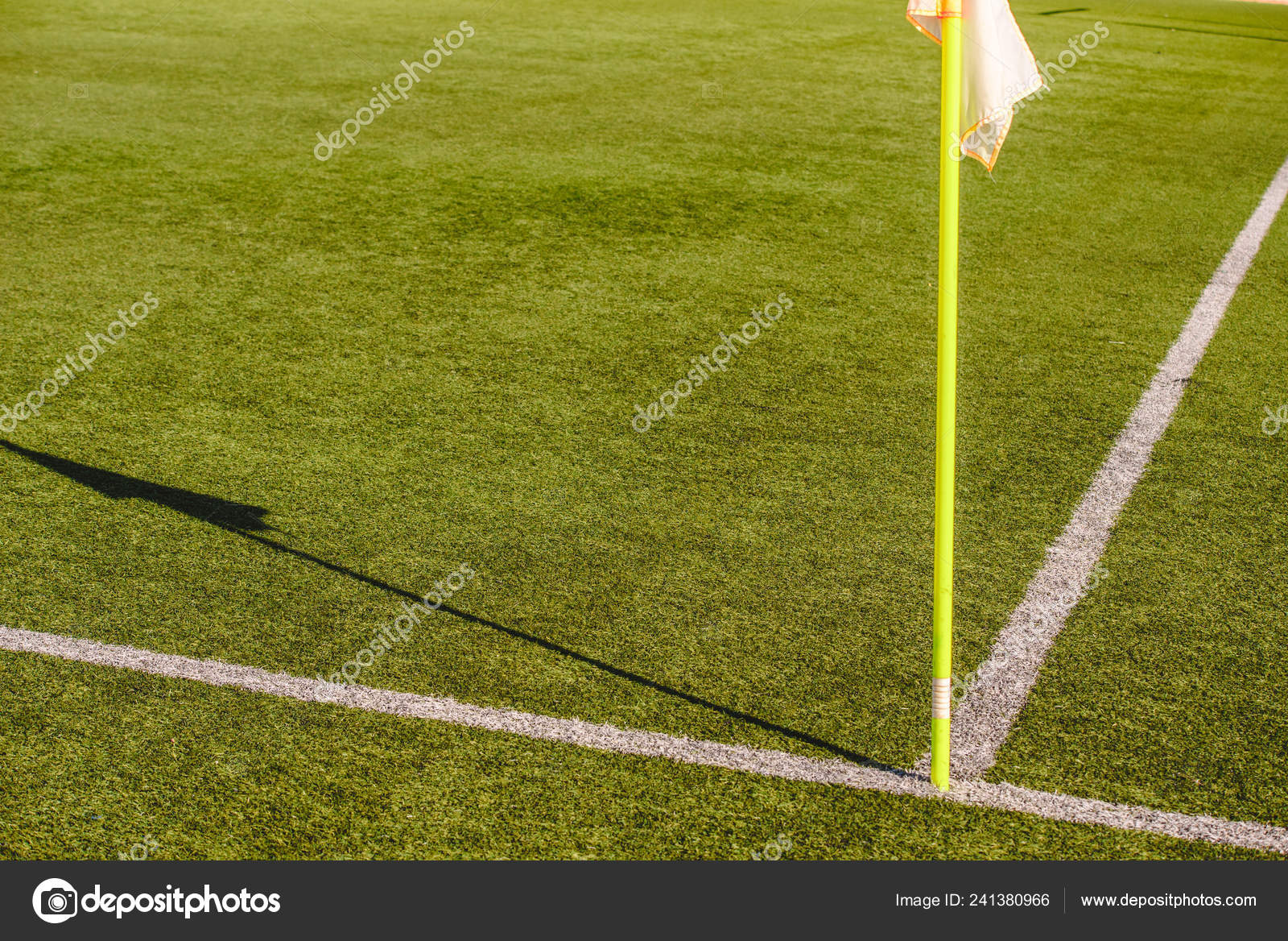 Flags Soccer Field Stop Warning Concept — Stock Photo © joaquincorbalan