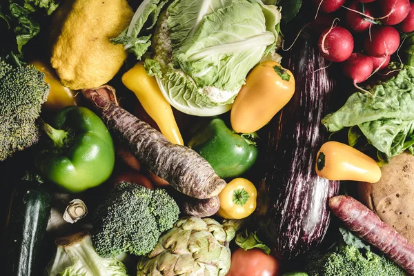 Variedad Verduras Frescas Para Dieta Desintoxicación — Foto de Stock