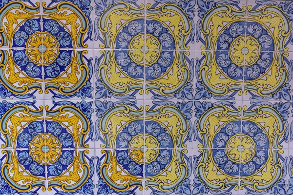 Típicos Azulejos Losas Valencianas Utilizadas Para Decorar Las Paredes Las — Foto de Stock