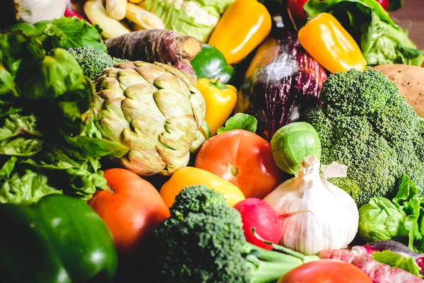 Variedad Verduras Frescas Para Proteger Contra Cáncer — Foto de Stock