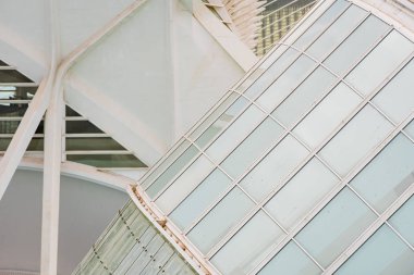 Fütüristik bir kamu Binası detay.