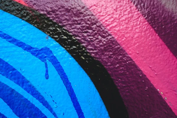 Dettaglio Graffito Anonimo Strada Con Tanti Colori Allegro Sfondo Urbano — Foto Stock