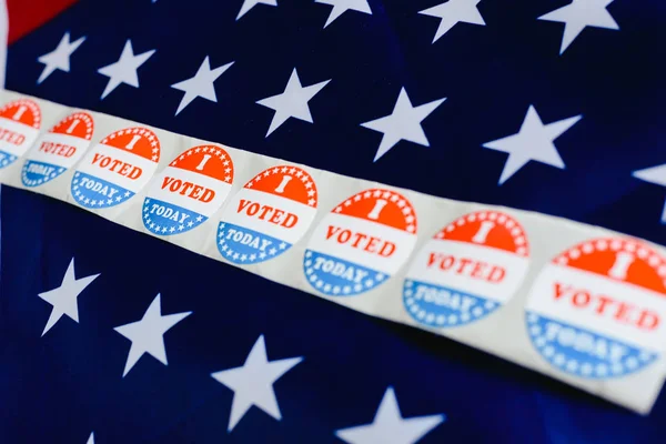 Klistermärke Strip Jag Dag Röstar Usa Flaggan Efter Röstning Valurnan — Stockfoto