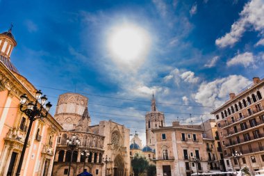 Valencia, İspanya - 24 Şubat 2019: Plaza de la Vir görünümünü