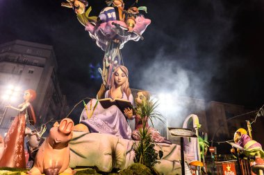 Valencia, İspanya - 19 Mart 2019: Güzel detay ve tr