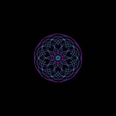 Soyut radyal kılavuz ve ışıkların basit birleşim