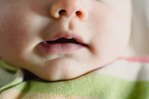 Close-up of a baby's mouth. — Stock Photo, Image