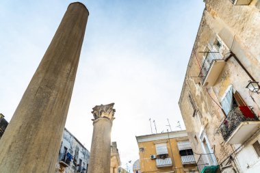 Bari, İtalya - 10 Mart 2019: Santa Maria del Buon Cons Harabeleri