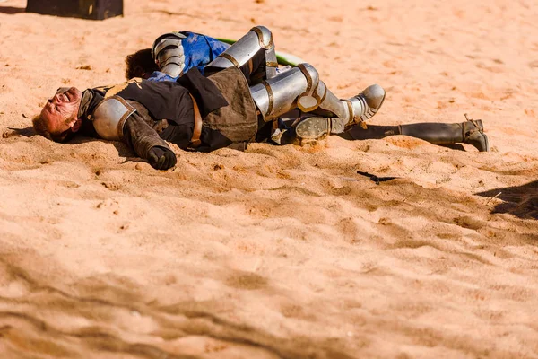 Valencia, Spanje-27 januari 2019: twee acteurs vermomd als Medi — Stockfoto