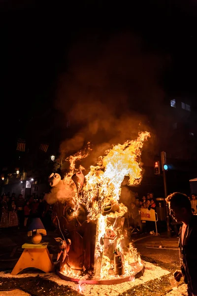 Valencia, spanien - 19. märz 2019: ausschnitt einer falla valenciana b — Stockfoto