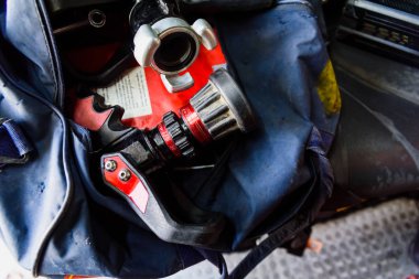 Valencia, İspanya - 8 Haziran 2019: yüksek basınçlı su topları