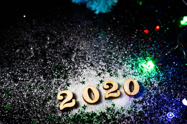 Новорічна прикраса Новий рік 2020 сніг — стокове фото