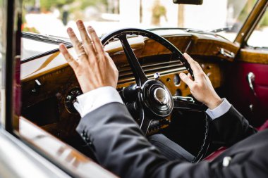 Valencia, İspanya - 10 Temmuz 2019: Profesyonel bir sürücü 