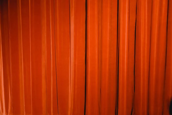 Red curtain of a theater, to use as background of fabrics. — Stock Photo, Image