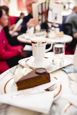 Viyana, Avusturya-3 Nisan 2013: Sacher pastası, Alman Sach