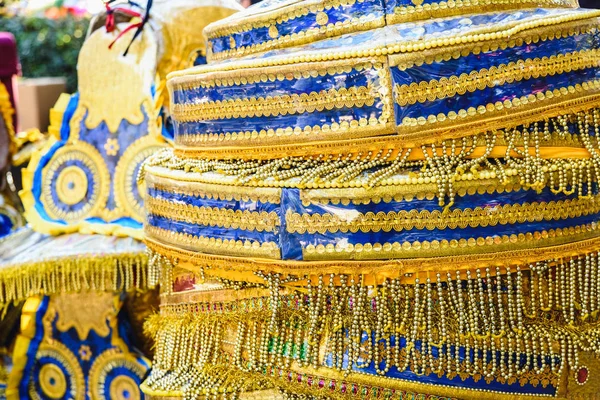 Detalhe Trajes típicos bolivianos para os homens se vestirem no carnaval — Fotografia de Stock