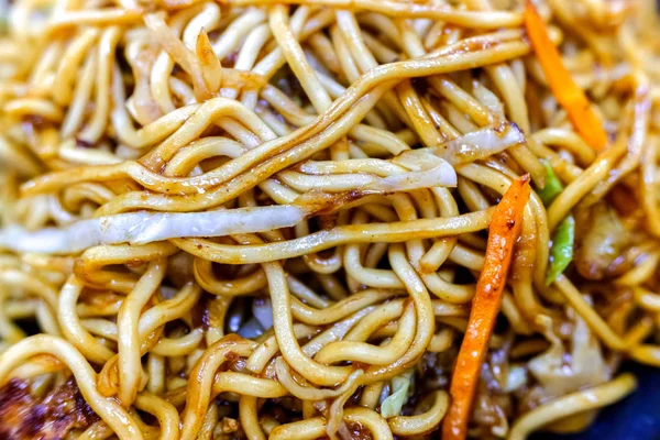 Detalle de algunos fideos tailandeses asiáticos . — Foto de Stock