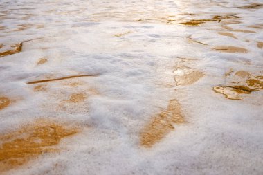 Sabun köpük kabarcıkları ile dolu.