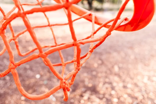 Detail Strun Oranžového Basketbalového Koše — Stock fotografie