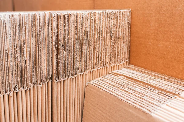 Nuevas Cajas Cartón Utilizadas Hechas Material Reciclado — Foto de Stock