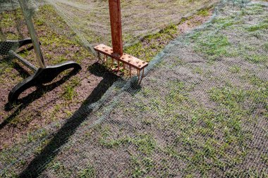 Gübre arazisinde onarım çalışması.