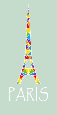 Gökkuşağı renklerinde Eyfel Kulesi