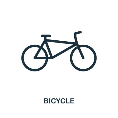 Bisiklet simge vektör. Düz stil simgesi tasarım. Bisiklet simge vektör Illustration. Beyaz izole piktogram.