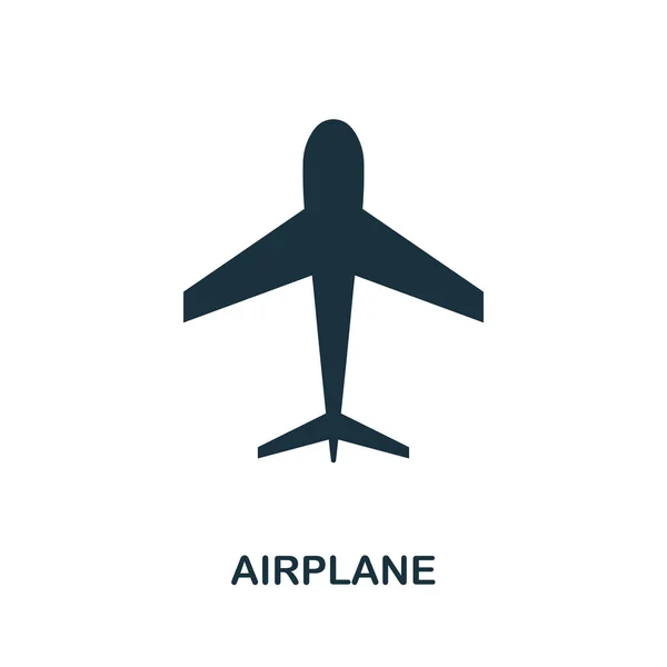 Uçak simge vektör. Düz stil simgesi tasarım. Uçak simge vektör Illustration. Beyaz izole piktogram. — Stok Vektör