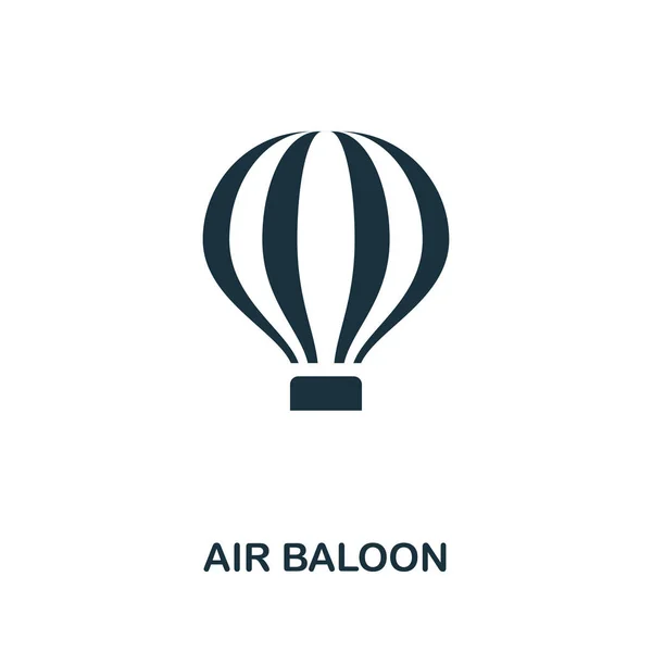 Ikona Ballon powietrza wektor. Ikona stylu płaski. Ilustracja wektorowa ikony ballon powietrza. Na białym tle piktogram. — Wektor stockowy