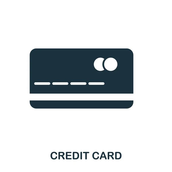 Het pictogram van de creditcard. Vlakke stijl pictogram ontwerp. UI. Afbeelding van het pictogram van de creditcard. Pictogram geïsoleerd op wit. Klaar voor gebruik in webdesign, apps, software, afdrukken. — Stockfoto