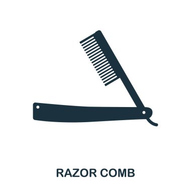 Jilet tarak simgesi. Düz stil simgesi tasarım. UI. Jilet tarak simgesi Illustration. Beyaz izole piktogram. Web tasarımında kullanıma hazır, apps, yazılım, yazdırma.