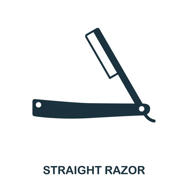 Straight Razor icon. Flat style icon design. UI. Illustration of straight razor icon. Pictogram isolated on white. Ready to use in web design, apps, software, print. — Stock Vector
