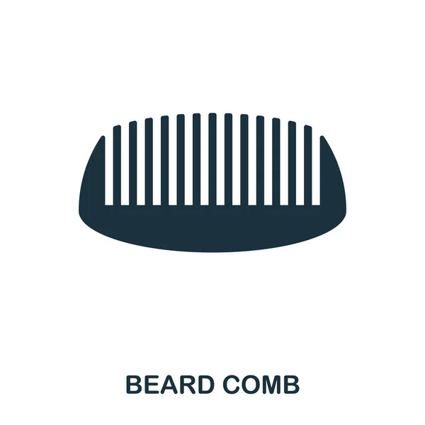 Beard Comb icon. Flat style icon design. UI. Illustration of beard comb icon. Pictogram isolated on white. Ready to use in web design, apps, software, print. — Stock Vector