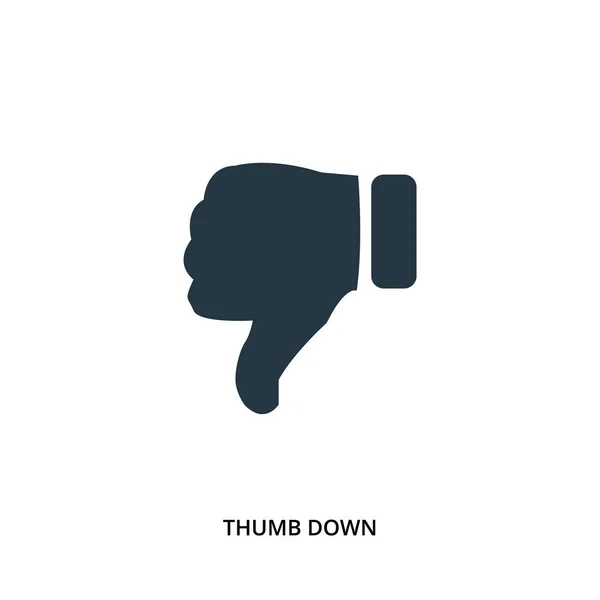 Thumb down icon in vector. Flat style icon design. UI. Vector il — Stock Vector