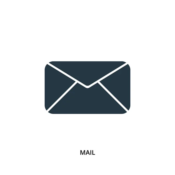Icono de correo en vector. Diseño de icono de estilo plano. Interfaz. Vector ilustra — Archivo Imágenes Vectoriales