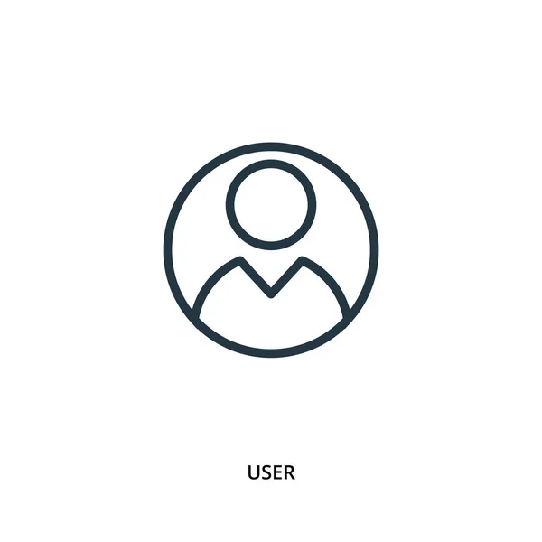 Icono de usuario en vector. Diseño de icono de estilo plano. Interfaz. Vector ilustra — Vector de stock
