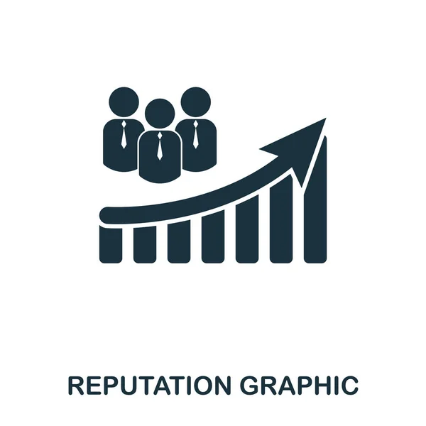 Pověst zvýšit grafické ikony. Mobilní aplikace, tisk a další využití. Jednoduchý prvek zpívat. Monochromatický reputace zvyšte grafický obrázek ikony. — Stockový vektor
