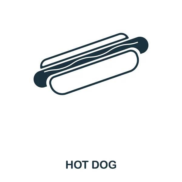 Jednoduchý přehled Hot Dog ikona. Pixel perfect lineární prvek. Hot Dog styl osnovy ikon pro použití v mobilních aplikací, webové uživatelské rozhraní, tisk. — Stockový vektor